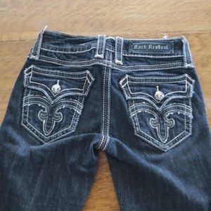 Rock Rivival straight jean size 26, black, tall